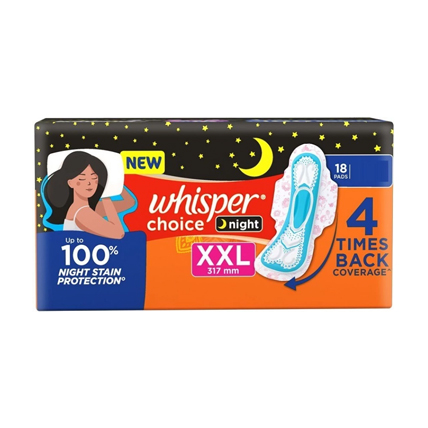 Whisper Choice Night Pads XXL